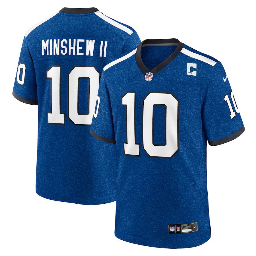 Men Indianapolis Colts #10 Gardner Minshew Nike Royal Indiana Nights Alternate Game NFL Jersey